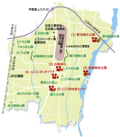 上三川町の地図